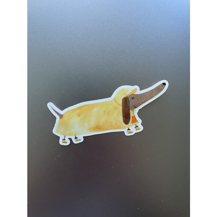 Vinyl Sticker Regenmantel Dackel