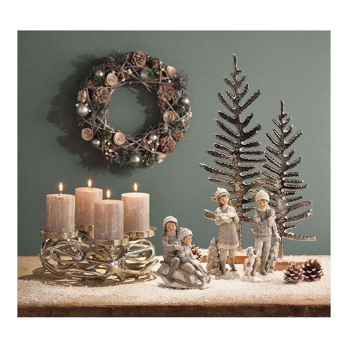 Adventskranz geflochten 30cm rund