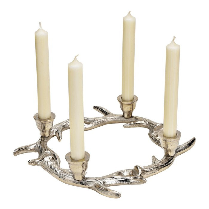 Adventskranz Gehörn 30cm rund