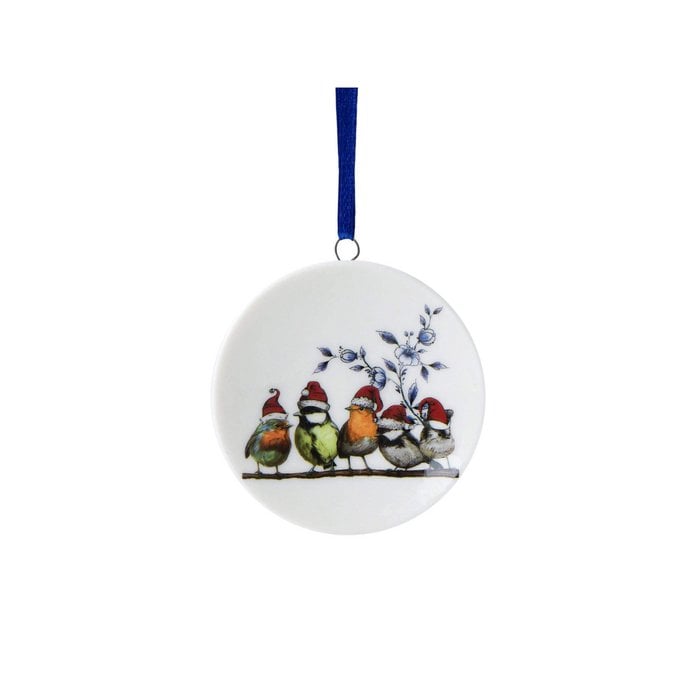 Weihnachtsschmuck Waldvögel - Keramik - 6 cm