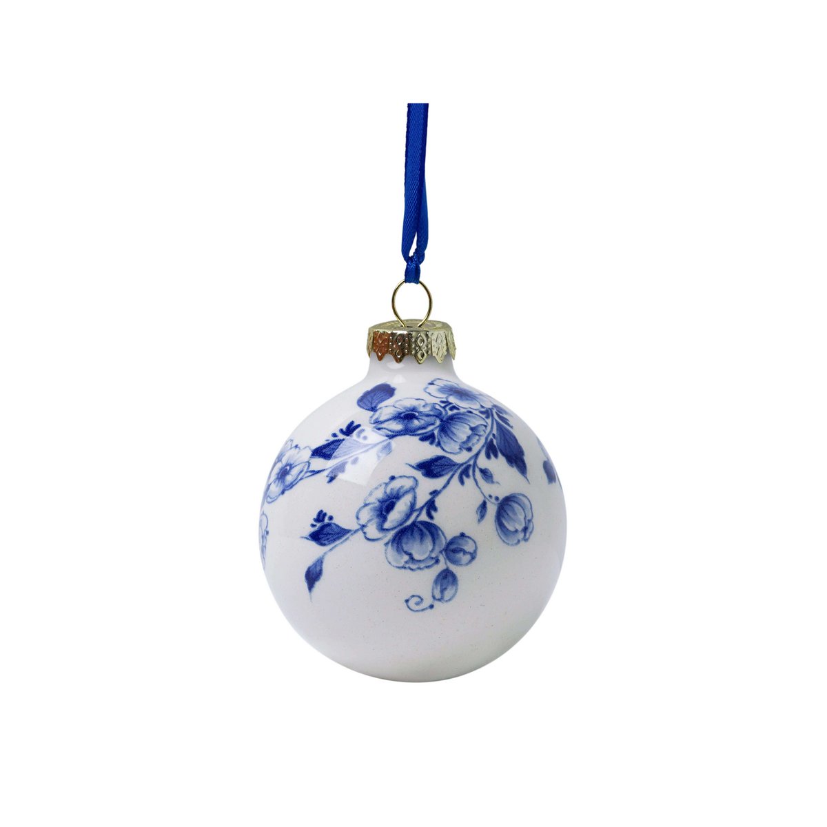 Weihnachtsschmuck Kugel Blumen - Keramik 5cm