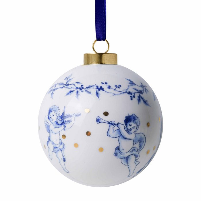 Weihnachtsschmuck Kugel Engel - Keramik 8cm