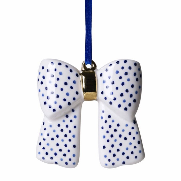 Weihnachtsschmuck Schleife - Keramik 8cm