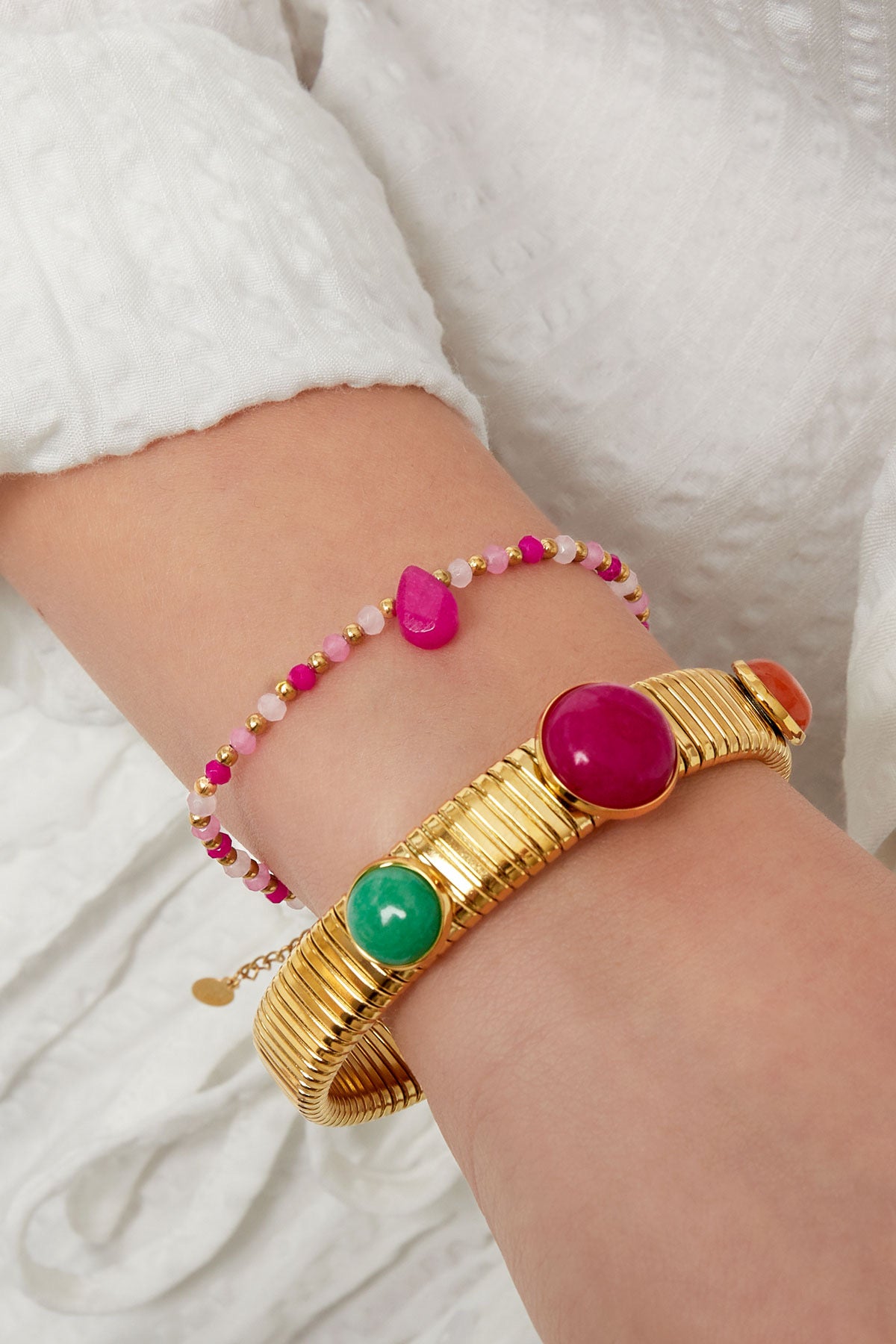 Drop Bracelet -Fuchsia-