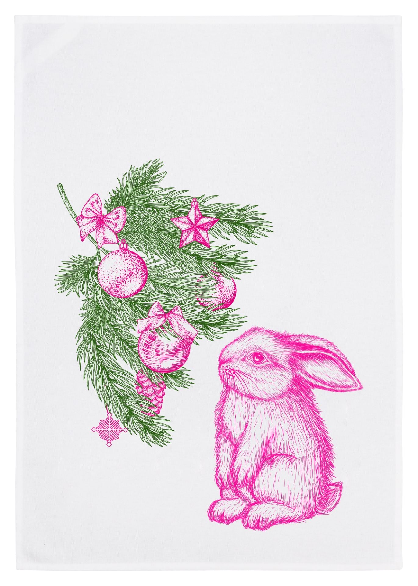 Geschirrtuch Hasige Weihnachten