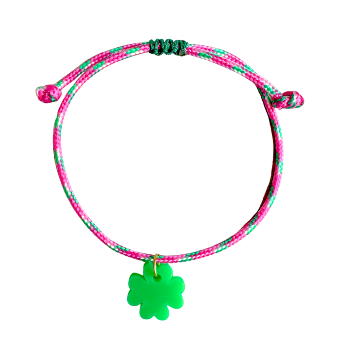 Lumen Charm Bracelet pink/grün Klee