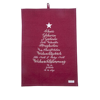 Christmas Words red Geschirrtuch (Pre-Order)