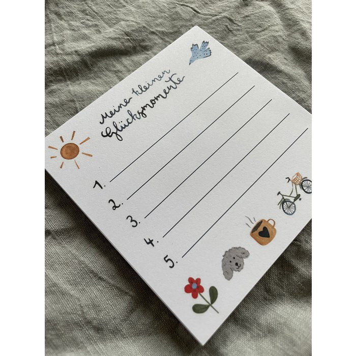 Glücksmomente Block, Dankbarkeitstagebuch, Achtsamkeit, Notizblock für schöne Momente, Glückstagebuch