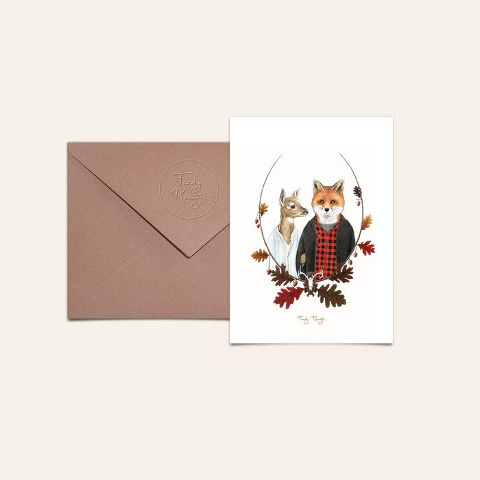 Postkarte mit Umschlag Hunter & Huntress