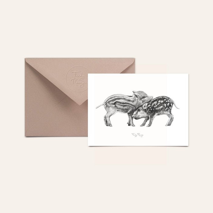 Postkarte mit Umschlag Frischlinge