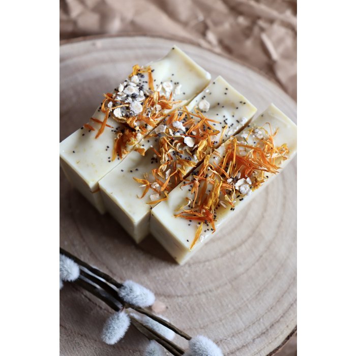 Naturseife "Calendula" mit Kokosmilch, vegan, palmölfrei