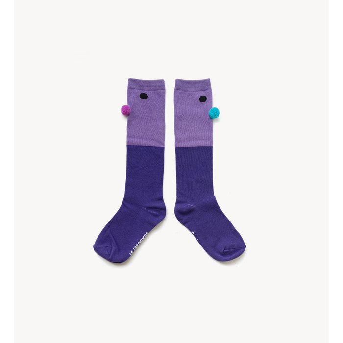 Bommelnasen Stiefelsocke Lila