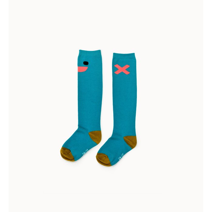 Smiley Stiefelsocke Blau