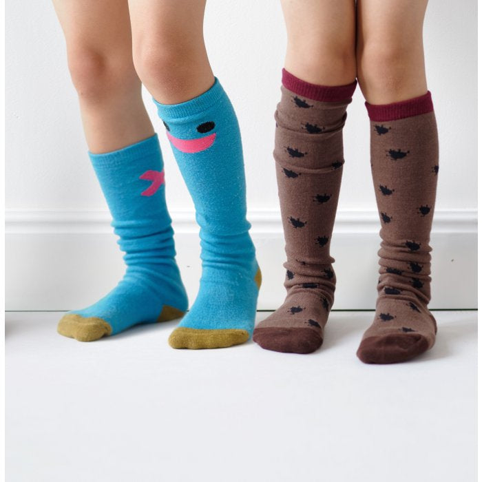 Smiley Stiefelsocke Blau