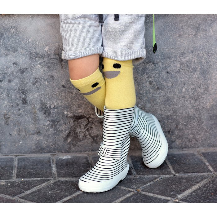 Smiley Stiefelsocke Gelb