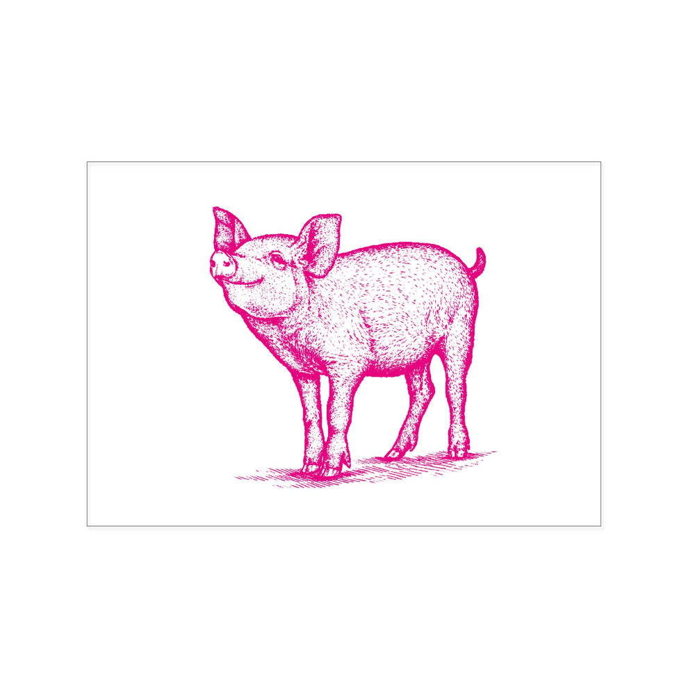 Postkarte Pink Piggy