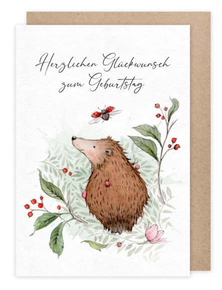 Karte mit Umschlag Herzlichen Glückwunsch zum Geburtstag