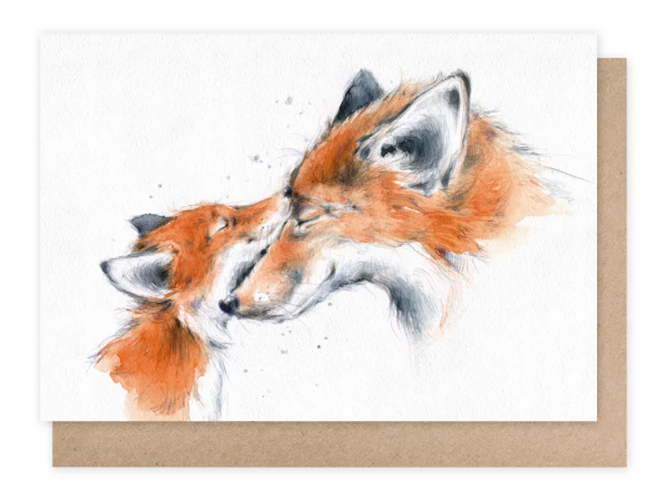 Karte mit Umschlag Große Fuchsliebe