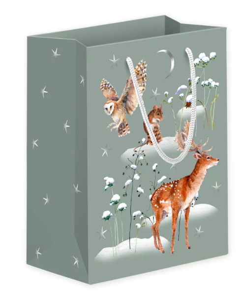 Geschenktasche Wildtiere im Schnee
