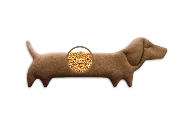 Bio Körnerkissen Dackel, mikrowellengeeignet, Wärmekissen für Nacken & Schulter