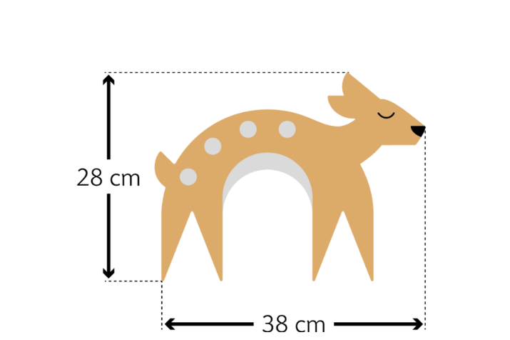 Bio Körnerkissen Rehkitz, mikrowellengeeignet, Wärmekissen für Nacken & Schulter