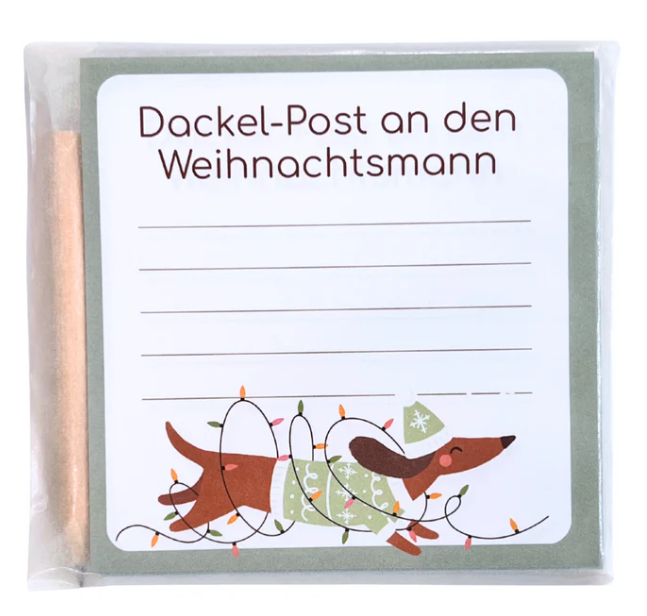 Dackel Post Notizblock Set