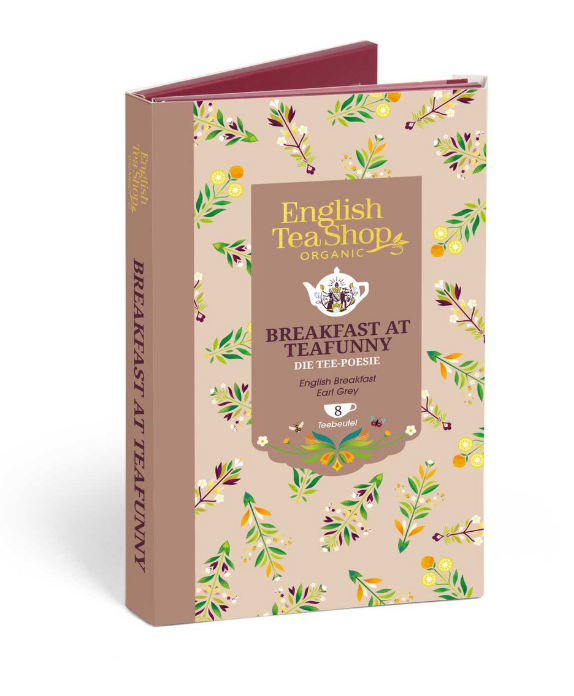 Tee Geschenk Tee-Poesie "Breakfast at Teafunny", 8 Teebeutel, BIO