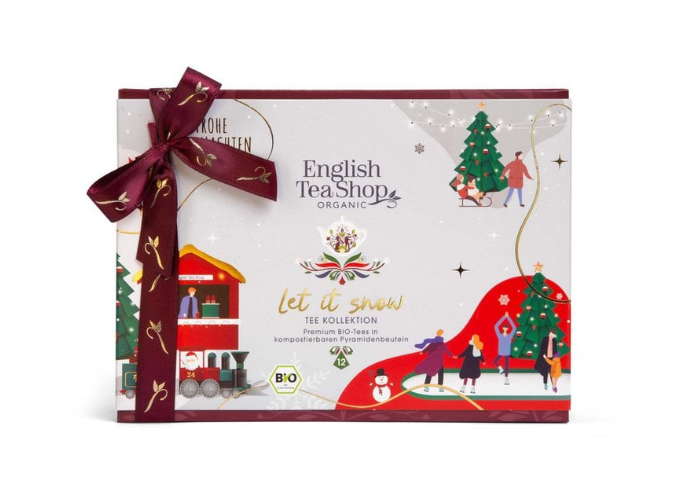 Teegeschenk "Let it snow", BIO, 12 Pyramiden-Beutel