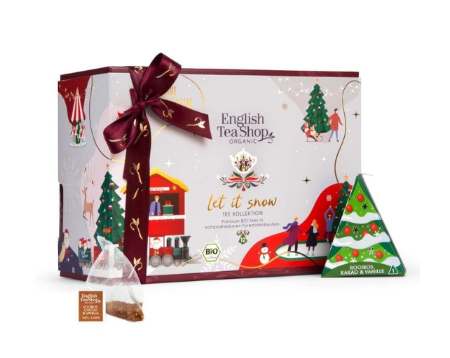 Teegeschenk "Let it snow", BIO, 12 Pyramiden-Beutel