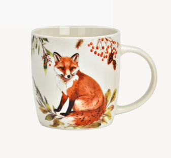 Becher Fuchs Dekor aus Porzellan