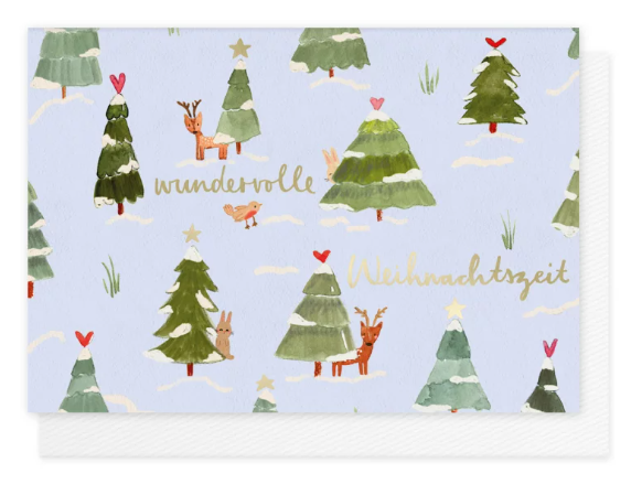 Karte mit Umschlag Wundervolle Weihnachtszeit