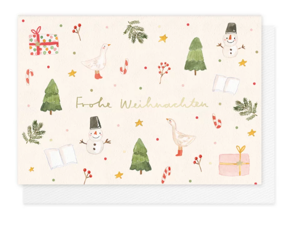 Karte mit Umschlag Frohe Weihnachten