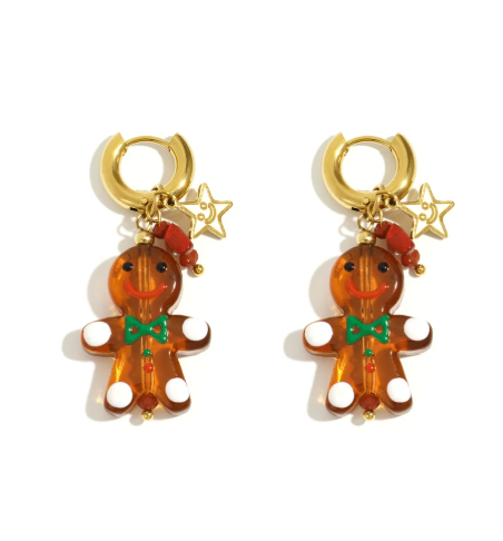 Christmas Earrings Gingerbread