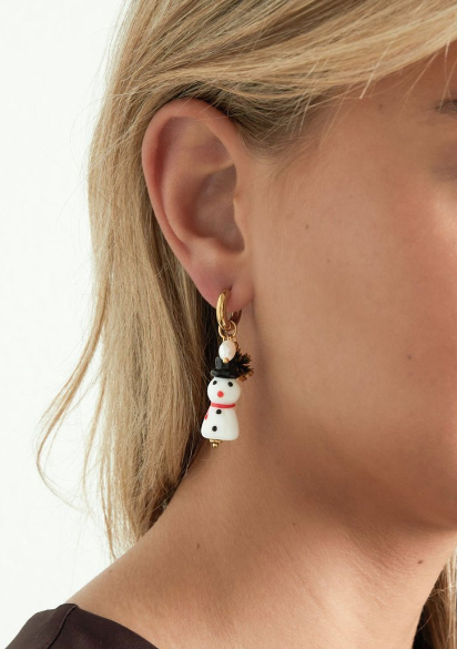 Christmas Earrings Snowman