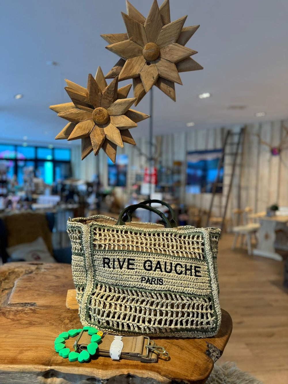 Rive Gauche Signature Collection Bag - Beach Bag Hunting Green -