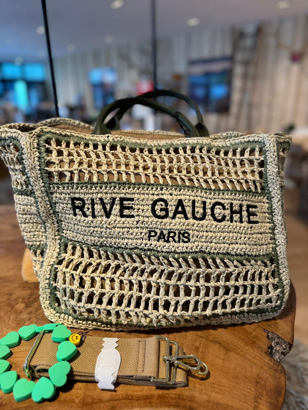 Rive Gauche Signature Collection Bag - Beach Bag Hunting Green -