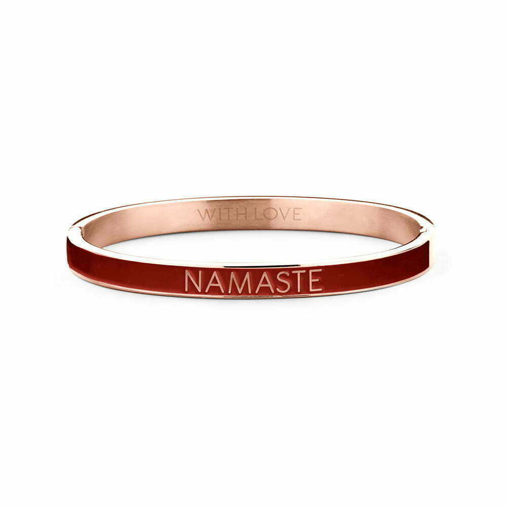Namaste (dunkelrot/roségold)