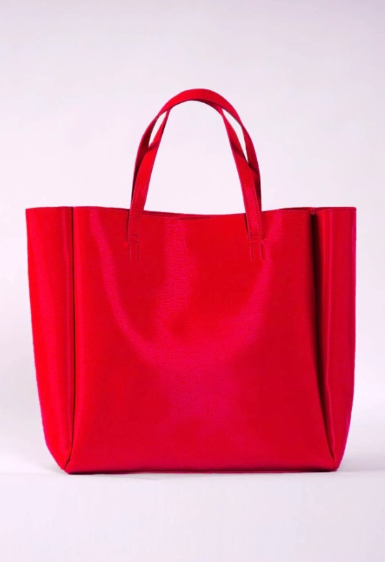 French Language Tote Crossbody -Red-