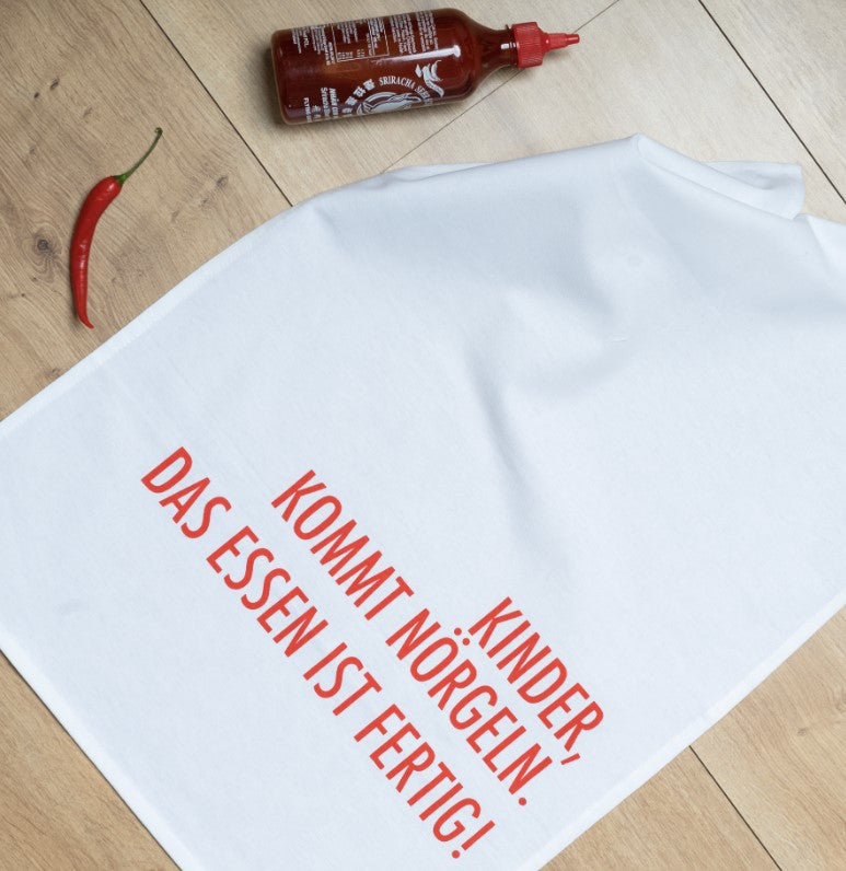 Geschirrtuch Kinder kommt nörgeln...