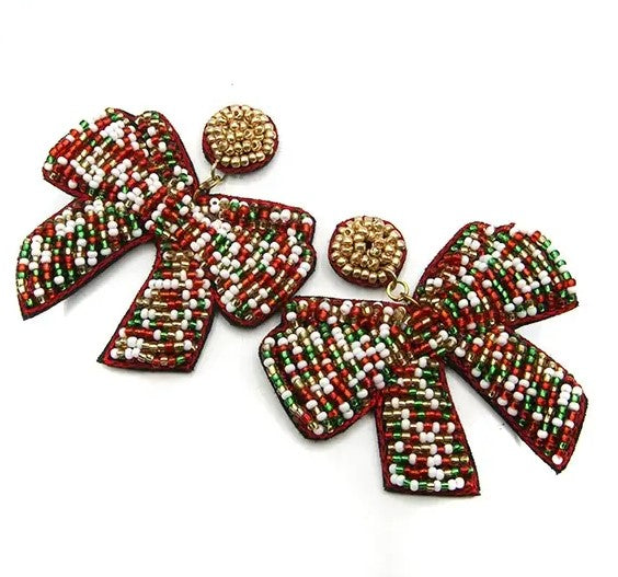 Happy Christmas Earrings -Treasure Bow-