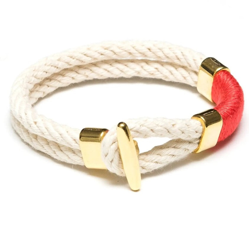 The Nautical Sail Rope Gold/Coral