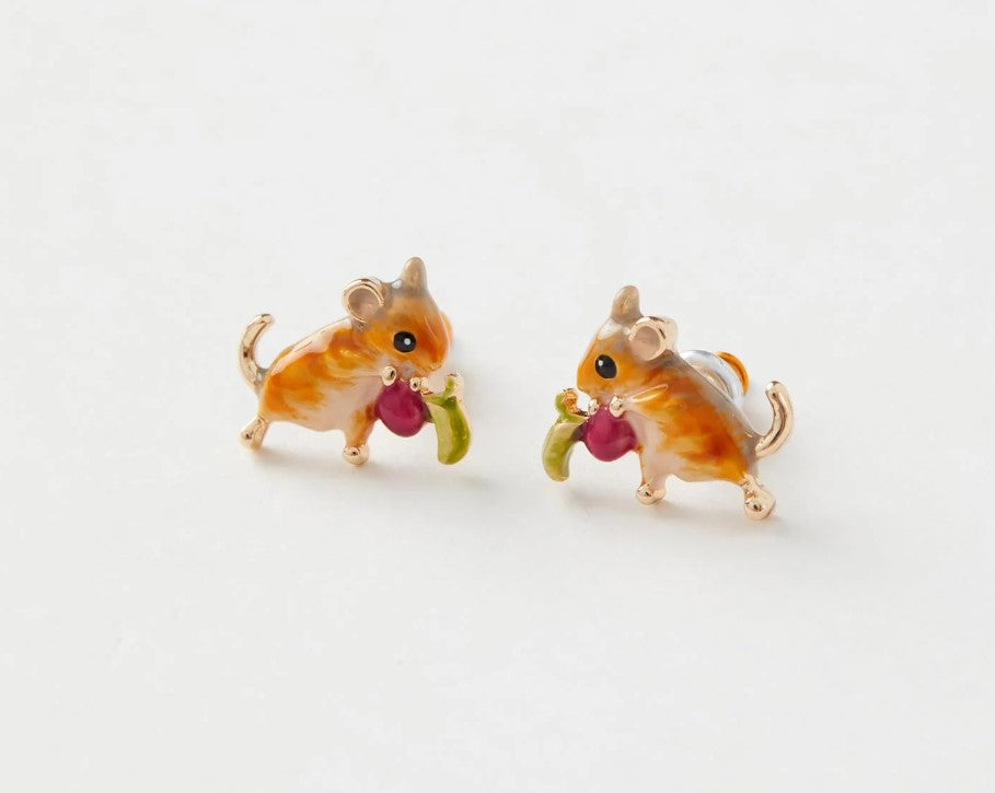 Forest Collection Hamster Earrings