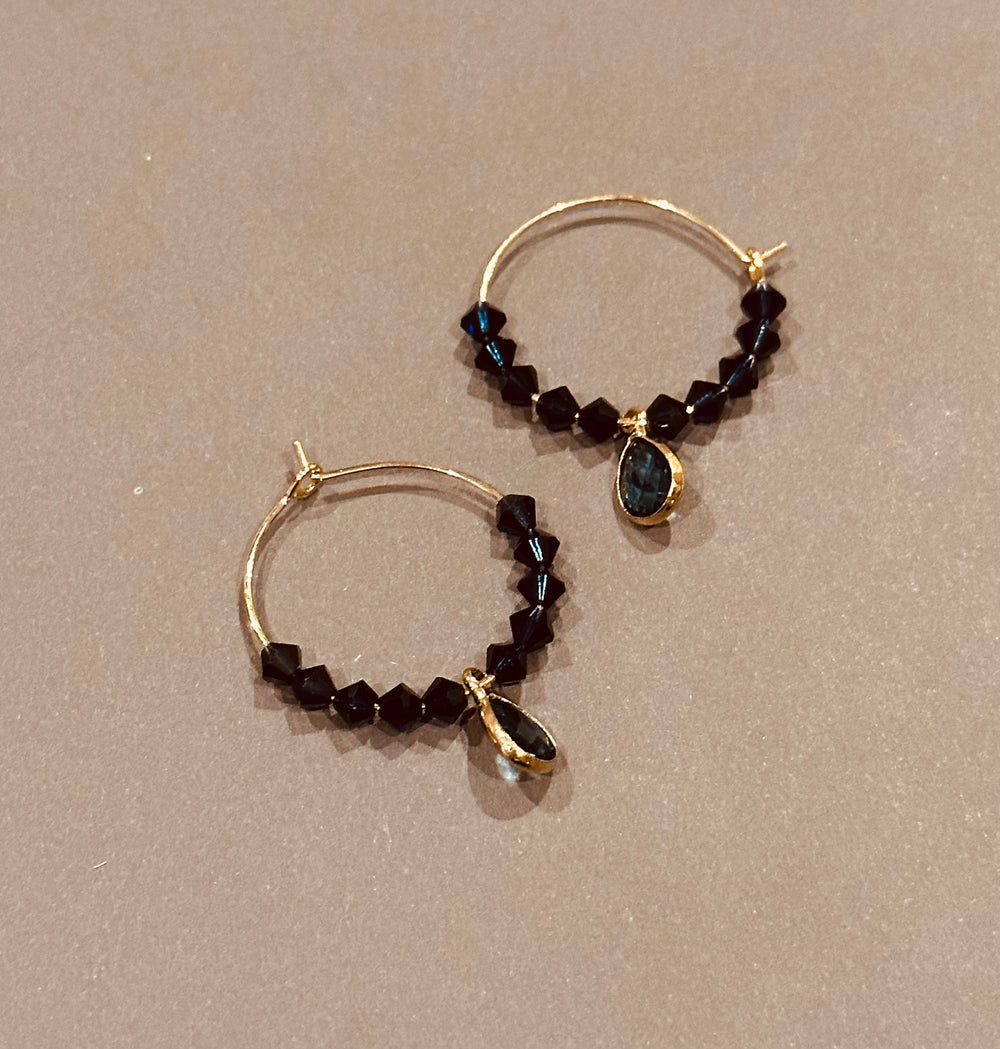Happy Earrings Blue Swarovski