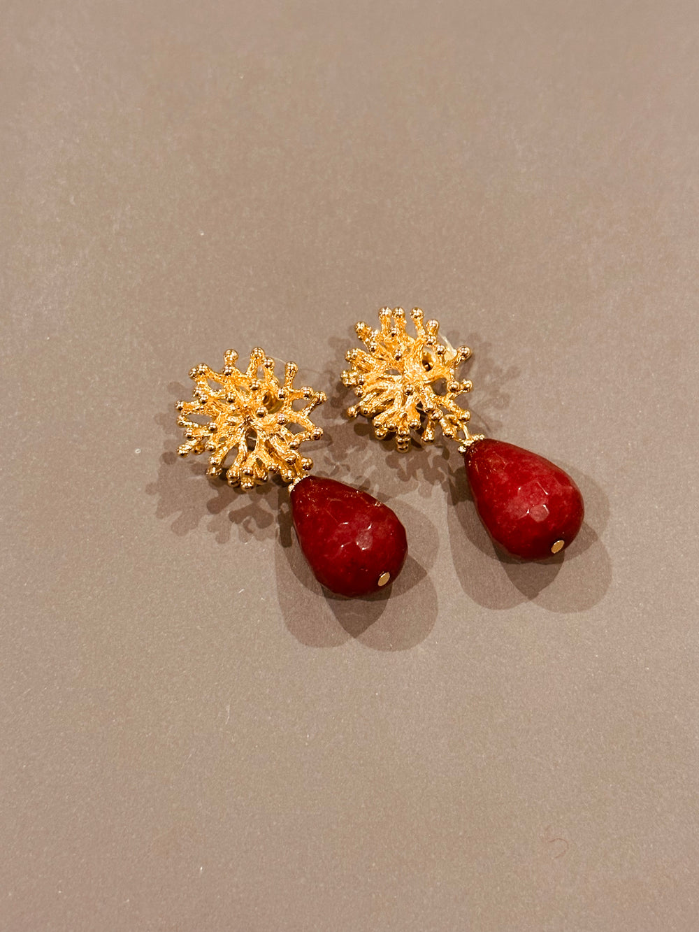 Happy Earrings Red Coral