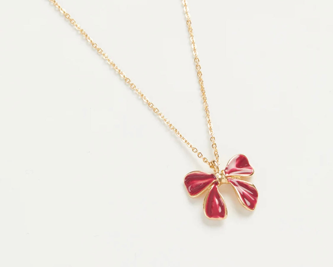 Forest Collection Bow short Necklace