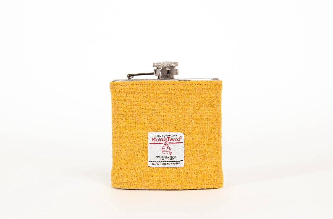 Harris Tweed Flachmann Yellow