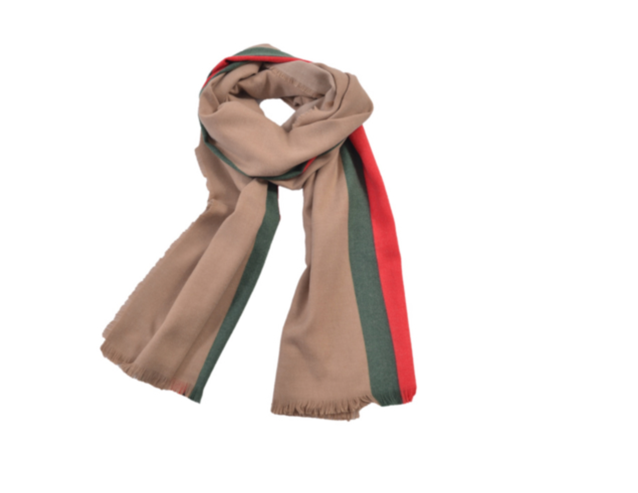 The Equestrian Pashmina -Beige with Stripes-