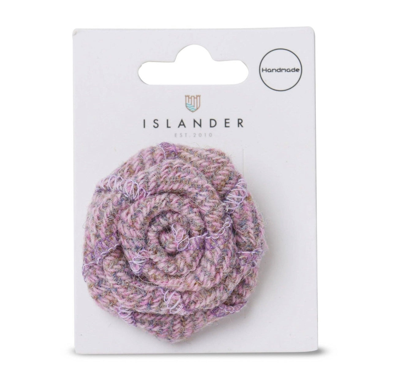 Tweed Brosche -Rosy-