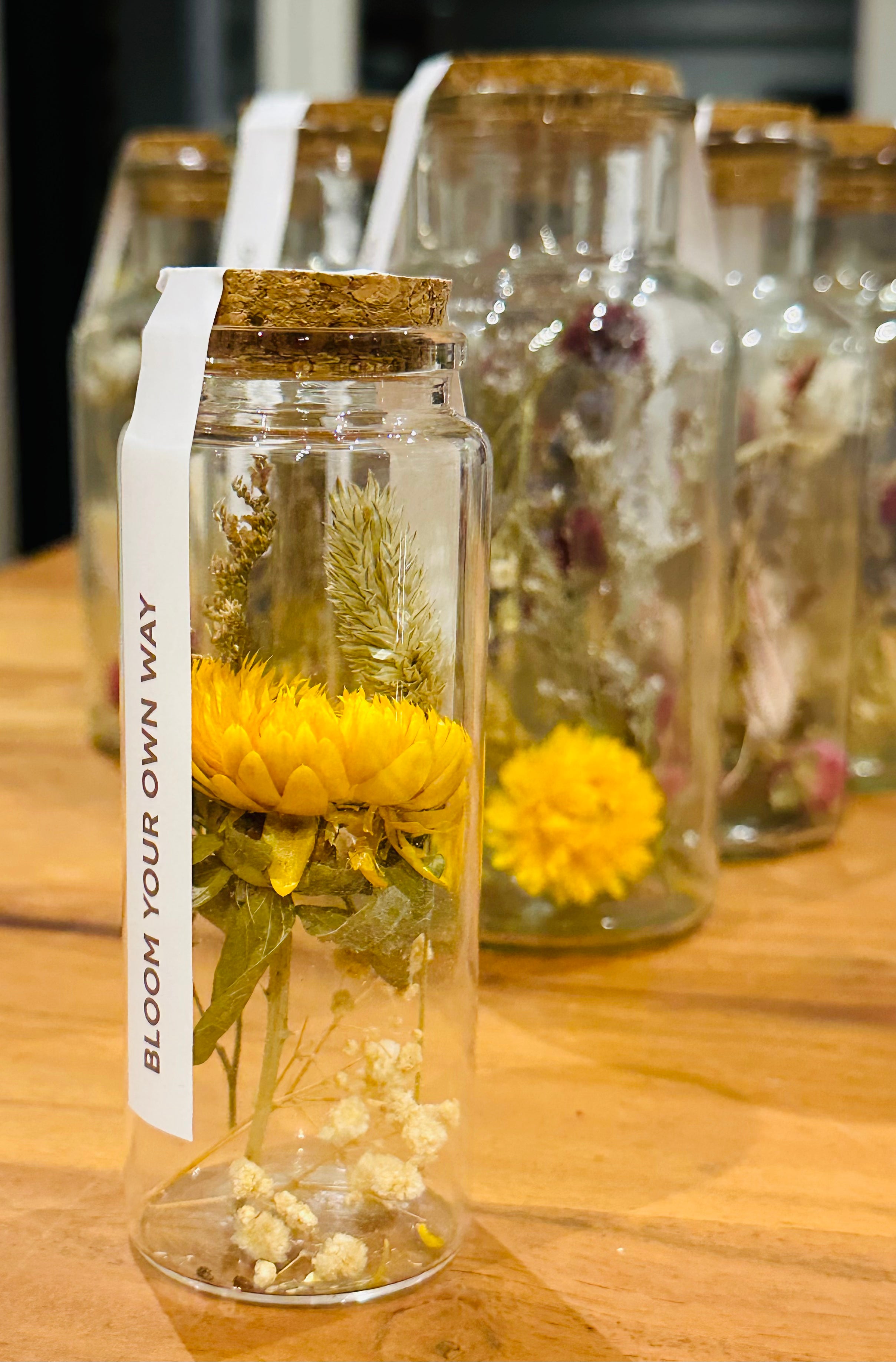 Blumenstrauß aus dem Glas -mittel- BLOOM YOUR OWN WAY mit Sonnenblume