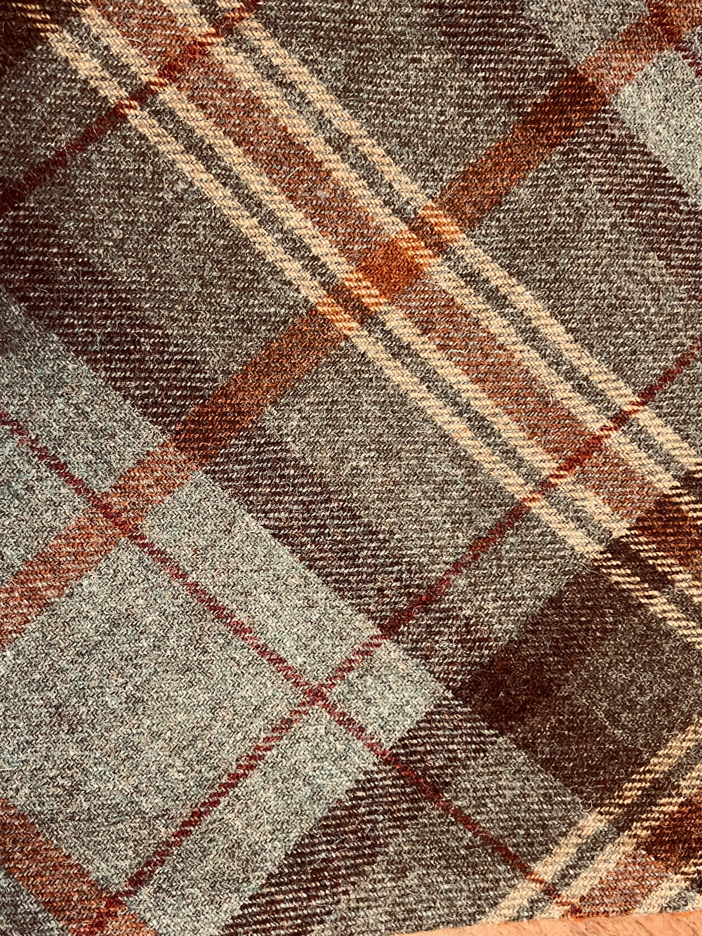 Tweed Snood (Dreiecksschal) Green/Brown & Orangy